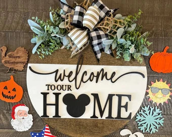 Interchangeable Welcome Sign