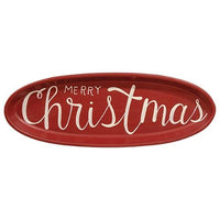 Merry Christmas Oval Tray