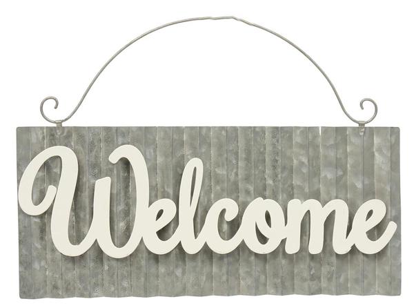 Corrugated Tin Welcome Sign