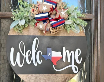 Welcome Texas Door Hanger