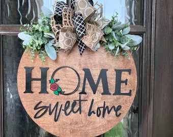 Home Sweet Home Wreath Door Hanger