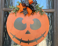 Jack-o-lantern Halloween Door Hanger