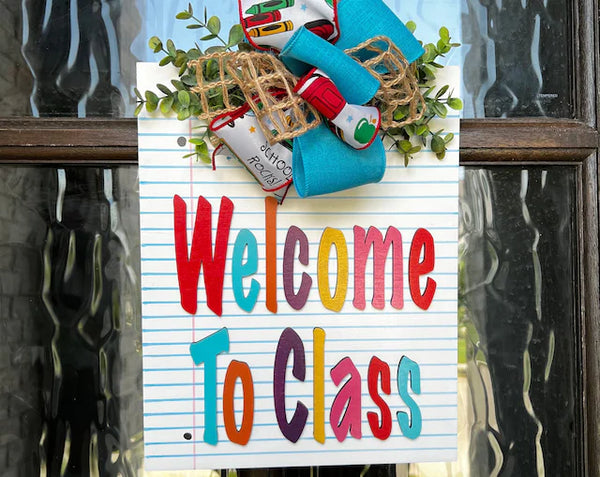 Welcome To Class Notebook Paper Welcome Sign