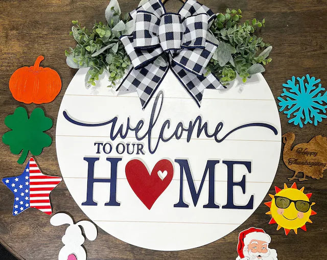 Shiplap Interchangeable Welcome Sign