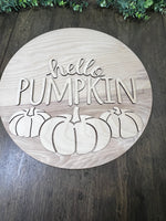 Fall Hello Pumpkin Round DIY Kit