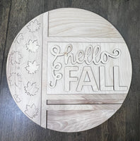 Hello Fall Leaves Round DIY Kit