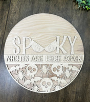 Spooky Nights Are Here Again Halloween Round DIY Kit