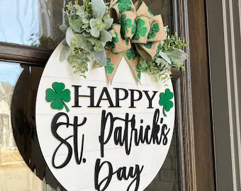 Happy St Patricks Day Door Hanger