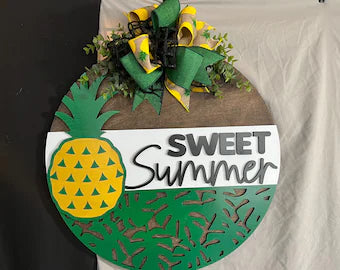 Sweet Summer Pineapple Door Hanger