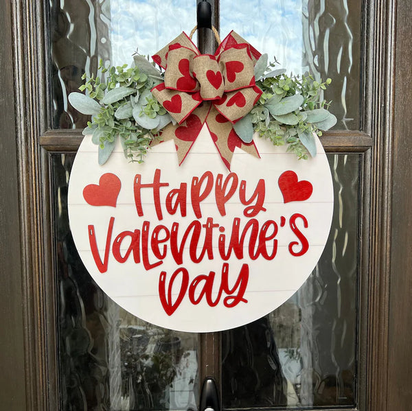 3D Valentines Front Door Decor | Front Door Wreath | Happy Valentines Day | Front Door Hanger | Welcome Sign | Front Door Sign